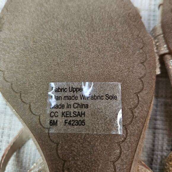 Charter Club Kelsah Wedge Sandals Gold‎ Size 6 - Picture 8 of 11